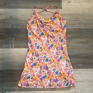 Lucca Floral-Print Jersey Mini Dress size S